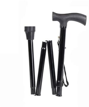 MCP Folding Walking Stick Black