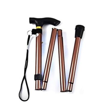 MCP Folding Walking Stick Brown